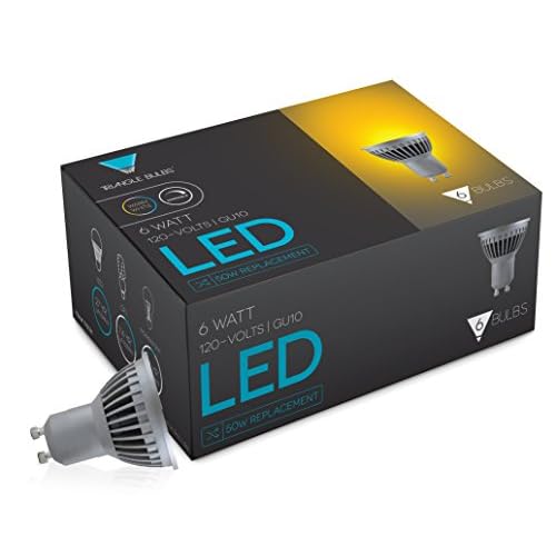 Triangle Bulbs (6-PACK) LED 6-Watt Dimmable GU10 MR16 60° High Power 50W Equivalent, Warm White Light Bulbs -... image